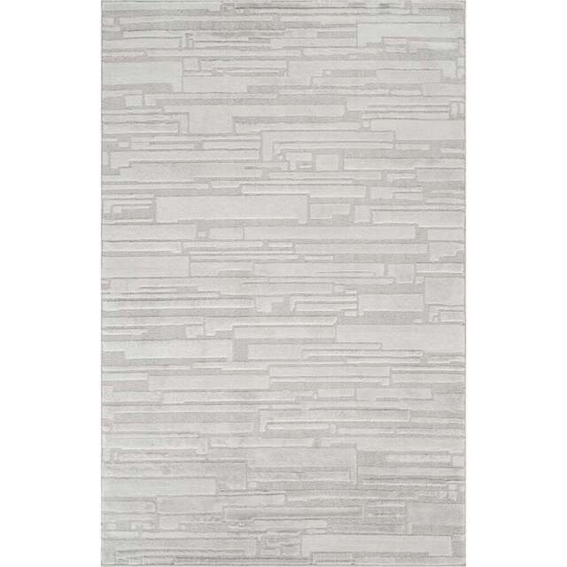 Desire Rugs Hamilton Silver Bold Geometric Rug 200 x 290cm - Size: 290 x 200 x 1.3cm - Wilko - image 1