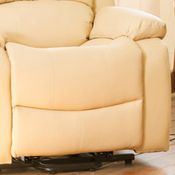 Glendale Single Seater Cream Bonded Leather Manual Recliner Sofa - Artemis Home - Wilko - thumbnail 4
