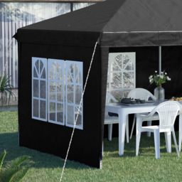 Outsunny 3 x 6m Black Pop Up Gazebo with Sidewalls - Size: 118 x 36 x 25cm - Wilko - thumbnail 4