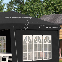 Outsunny 3 x 6m Black Pop Up Gazebo with Sidewalls - Size: 118 x 36 x 25cm - Wilko - thumbnail 7