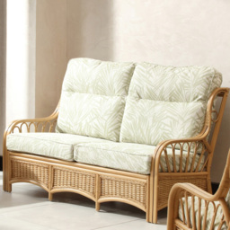 Desser Furniture Vale 3 Seater Light Oak Tropical Sofa - Brown - Wilko