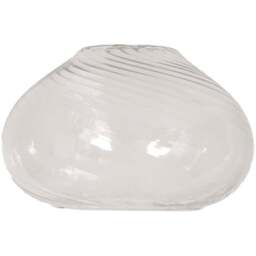 ValueLights Corinne Clear Glass Spiral Twill Bulbous Pendant Lamp Shade - Size: 20.3 x 31.5 x 31.5cm - White - Wilko - thumbnail 1