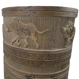 Leaf Jungle Brown Lion Elephant Embossed Composite Planter with Legs 29 x 43cm - Size: 55 x 29 x 29cm - Wilko - thumbnail 5