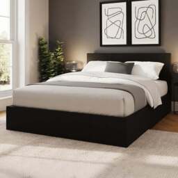 GFW Small Double Black Side Lift Ottoman Bed - Wilko - thumbnail 1