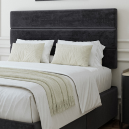 Bedmaster Single Black Naples Velvet Divan Base with Milan Headboard - Wilko - thumbnail 3
