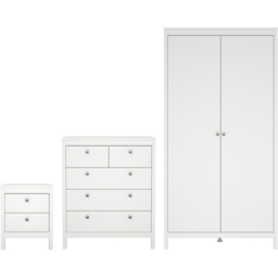 Florence Madrid White 3 Piece Bedroom Furniture Set - Furniture To Go - Wilko - thumbnail 3