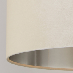 Lighting Collection Cream Silver Inner Velvet Drum Shade 40cm - Size: 24 x 40 x 40cm - Wilko - thumbnail 5