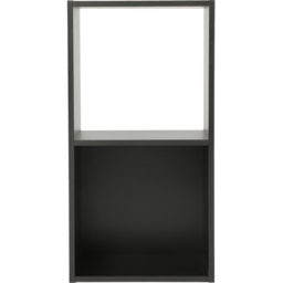 Jane 2 Shelf Black Cube Storage Unit - Home Garden Direct - Wilko - thumbnail 4