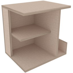 Decorotika Karamira 3 Shelf Cottonbeige Bedside Table - Cream - Wilko - thumbnail 3