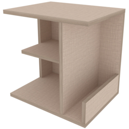 Decorotika Karamira 3 Shelf Cottonbeige Bedside Table - Cream - Wilko - thumbnail 6