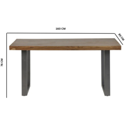 Brooklyn Malalia 4 Seater Wooden Dining Table - Brown - Wilko - thumbnail 7
