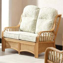Desser Furniture Vale 2 Seater Light Oak Tropical Sofa - Brown - Wilko