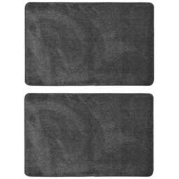 Melrose Relay Charcoal Mat 50 x 80cm 2 Pack - Size: 50x80cm - Homemaker - Wilko - thumbnail 1