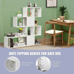 Costway 5 Shelf White Bookshelf - Wilko - thumbnail 7