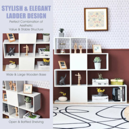 Costway 5 Shelf White Bookshelf - Wilko - thumbnail 6