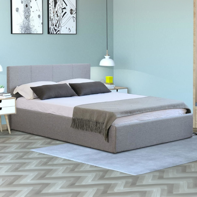 Home Treats Small Double Grey Ottoman Bed - Wilko - image 1