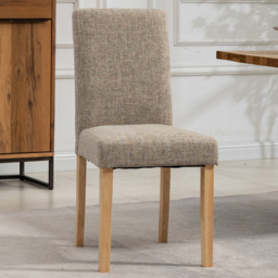 Artemis Home Maiolo Set of 2 Brown Fabric Dining Chair - Wilko - thumbnail 3