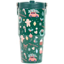 Christmas Stainless Steel Vacuum Tumbler - Wilko - thumbnail 3