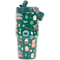 Christmas Stainless Steel Vacuum Tumbler - Wilko - thumbnail 5