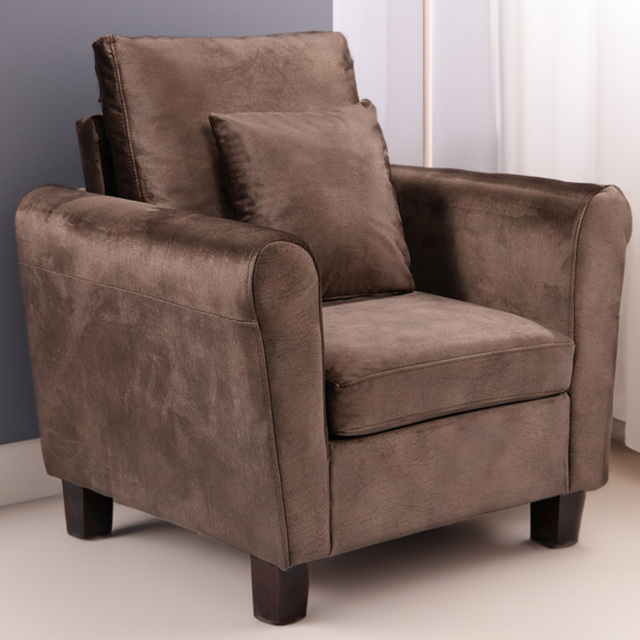 Brooklyn Brown Brushed Velvet Chair - Size: Single - Wilko - image 1