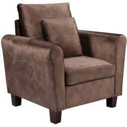 Brooklyn Brown Brushed Velvet Chair - Size: Single - Wilko - thumbnail 3
