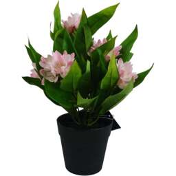 Leaf Light Pink Flower Freesia Artificial Plant 18cm - Size: 18 x 25 x 25cm - Wilko