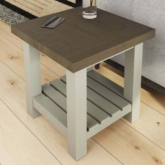 FWStyle Purbeck Truffle Side Table - Cream - Wilko - image 1