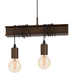 EGLO Townshed 4 Antique Brown Pendant Set - Size: 70 x 14 x 110cm - Wilko - thumbnail 4