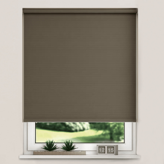 New EdgeBlinds Thermal Blackout Roller Blinds Chocolate 115cm - Size: W 115cm x D 165cm - Brown - New Edge Blinds - Wilko - image 1
