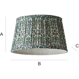 ValueLights Abel Floral Pleated Tapered Small Lamp Shade - Size: 15 x 25 x 25cm - Green - Wilko - thumbnail 3