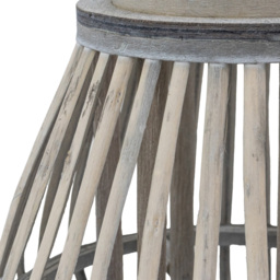 JVL Luna Grey Wash Natural Willow Wood Bulb Shaped Lantern with Wooden Handle - Size: 21.5 x 21.5 x 21.5cm - Wilko - thumbnail 6