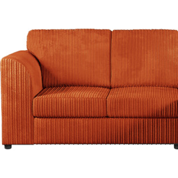 Luxor 4 Seater Orange Jumbo Cord Full Back Right Hand L Shape Corner Sofa - Wilko - thumbnail 4