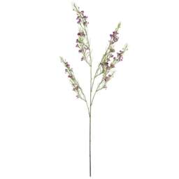Leaf Purple Foliage Single Stem with Small Artificial Flower 6 Pack - Size: 100 x 12 x 12cm - Wilko