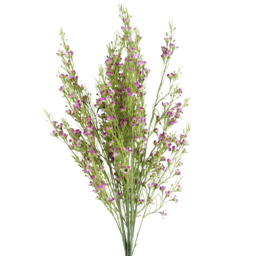 Leaf Purple Foliage Single Stem with Small Artificial Flower 6 Pack - Size: 100 x 12 x 12cm - Wilko - thumbnail 3