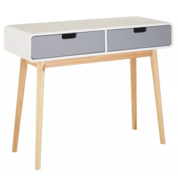 Premier Housewares Milo 2 Drawer Console Table - Size: 38 x 100 x 76cm - Multi - Interiors by Premier - Wilko - thumbnail 3