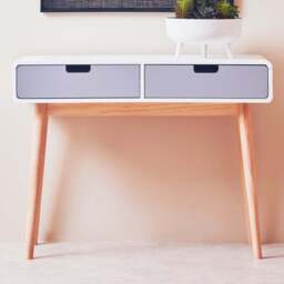 Premier Housewares Milo 2 Drawer Console Table - Size: 38 x 100 x 76cm - Multi - Interiors by Premier - Wilko