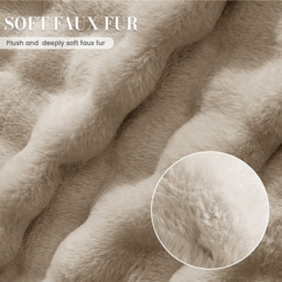 Sweet Dreams Alpine Double Beige Faux Fur Fitted Sheet - Wilko - thumbnail 4
