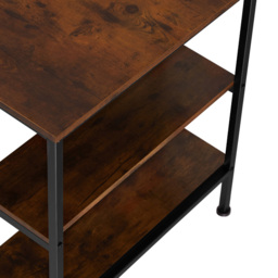 tectake Canton 2 Compartment Dark Wood Desk - Size: 75.5 x 60 x 120cm - Brown - Wilko - thumbnail 6