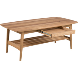 Florence Emma Single Drawer Single Shelf Oak Coffee Table - Brown - Furniture To Go - Wilko - thumbnail 5