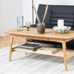 Florence Emma Single Drawer Single Shelf Oak Coffee Table - Brown - Furniture To Go - Wilko - thumbnail 6
