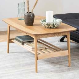 Florence Emma Single Drawer Single Shelf Oak Coffee Table - Brown - Furniture To Go - Wilko - thumbnail 1