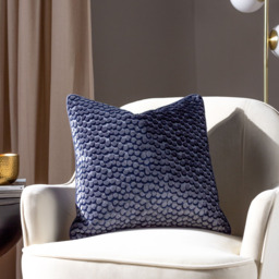 Hoem Lanzo Dusk Cut Velvet Piped Cushion - Size: 45 x 45 cm - Multi - Wilko - thumbnail 3