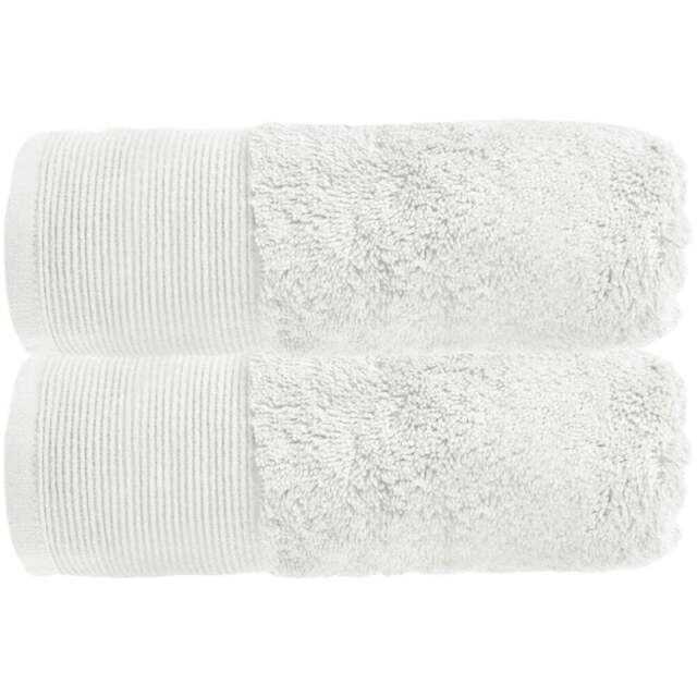 Allure Bath Fashions Bamboo White Luxury Marlborough Hand Towel - Size: 50 x 90cm - Wilko - image 1