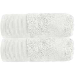 Allure Bath Fashions Bamboo White Luxury Marlborough Hand Towel - Size: 50 x 90cm - Wilko