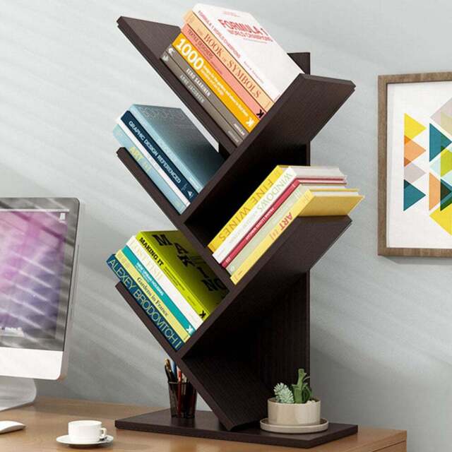 Living and Home 5 Shelf Brown Tree Shaped Bookshelf - Wilko - image 1