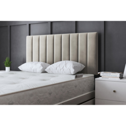 DS Living Amelia Small Single Beige Upholstered Panel Divan Bed - Cream - Wilko - thumbnail 4