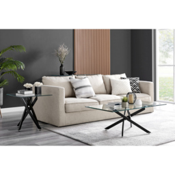 Furniturebox Tavlo Silver Coffee Table - Size: 60 x 120 x 45cm - Black - Wilko - thumbnail 4
