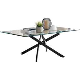Furniturebox Tavlo Silver Coffee Table - Size: 60 x 120 x 45cm - Black - Wilko - thumbnail 3
