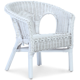 Desser White Wicker Kids Loom chair - Size: Single - Wilko - thumbnail 3