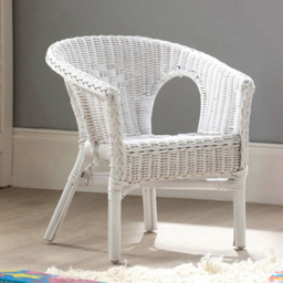 Desser White Wicker Kids Loom chair - Size: Single - Wilko - thumbnail 1